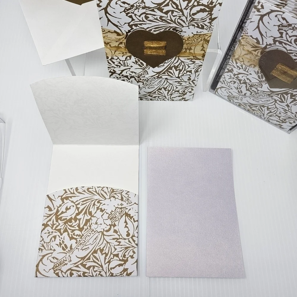 Papyrus Invitations 21 Cards Wedding Anniversary Lined Envelopes Heart & Ribbon